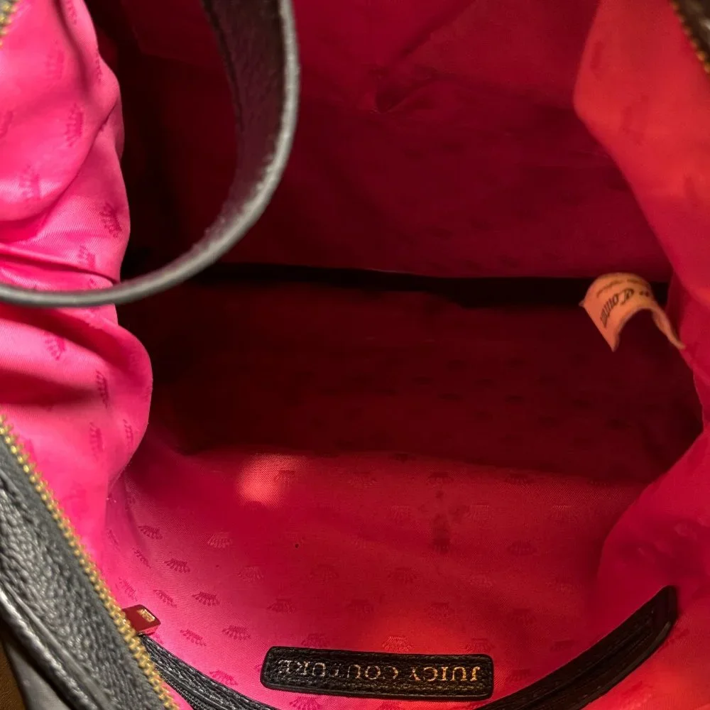 Juicy Couture black nylon shoulder bag